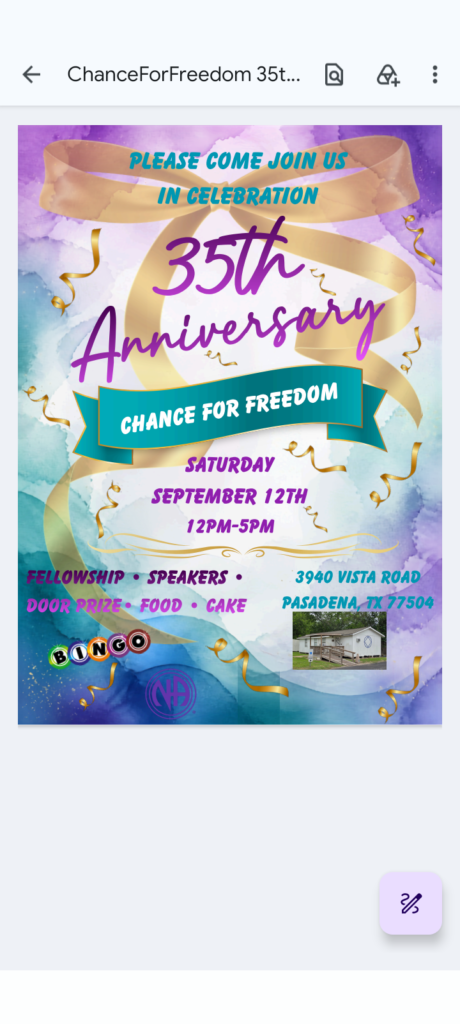Chance for Freedom 35th Anniversary
