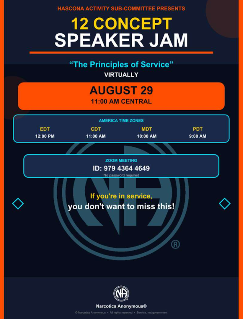 12 Concept Speaker Jam - \"The Principles of Service\" - (Zoom)
